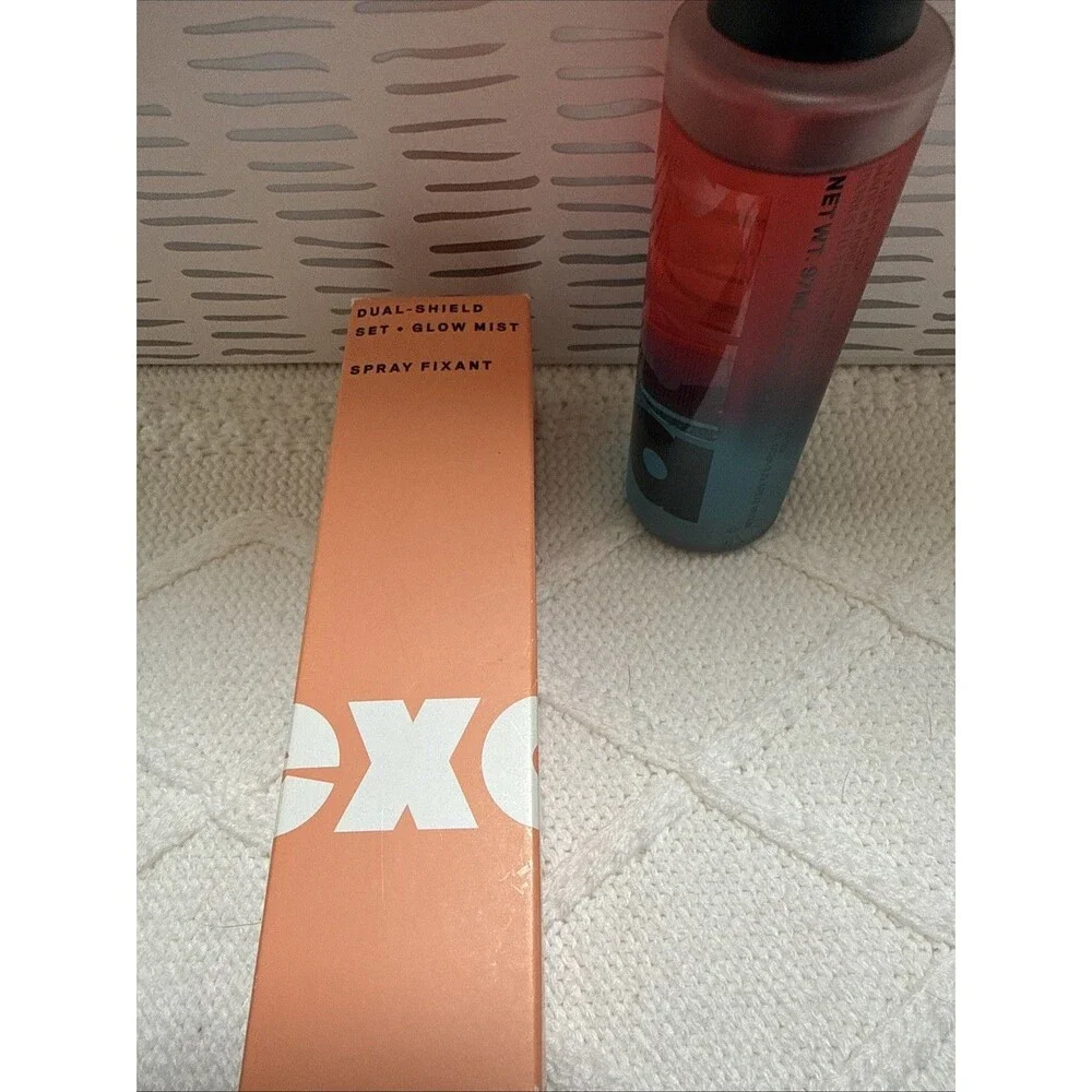 EXA Credo Setting Spray Dual Shield Set + Glow Mist 3.27 OZ. Hydrating Mist New